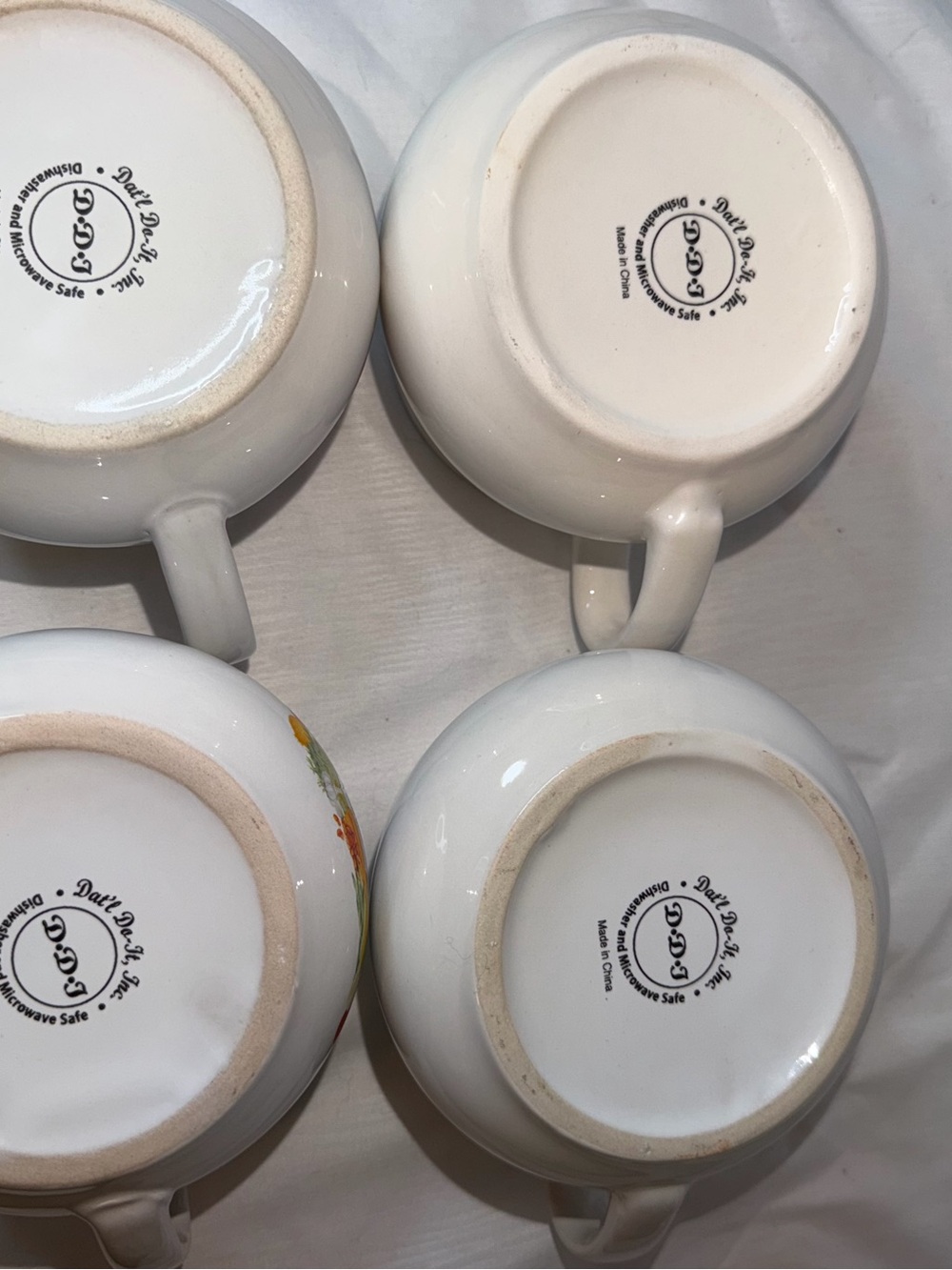 Vintage Dat’l Do-It Inc Recipe Soup Mugs Set of 4 - - Picture 5 of 10